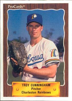 1990 ProCards #2034 Troy Cunningham Front