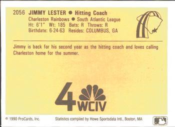 1990 ProCards #2056 Jimmy Lester Back