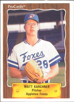 1990 ProCards #2091 Matt Karchner Front
