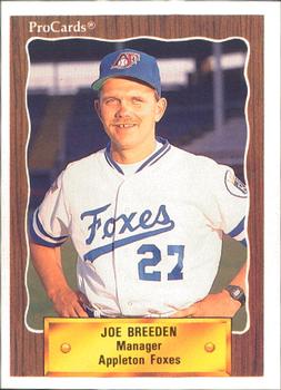 1990 ProCards #2111 Joe Breeden Front