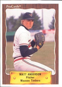 1990 ProCards #2119 Matt Anderson Front