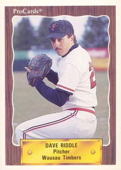 1990 ProCards #2125 Dave Riddle Front