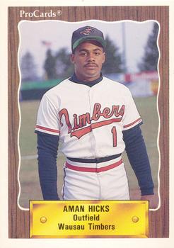 1990 ProCards #2138 Aman Hicks Front