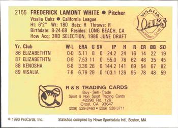 1990 ProCards #2155 Fred White Back