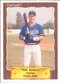 1990 ProCards #2157 Troy Buckley Front