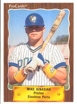 1990 ProCards #2176 Mike Ignasiak Front