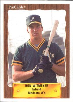 1990 ProCards #2224 Ron Witmeyer Front