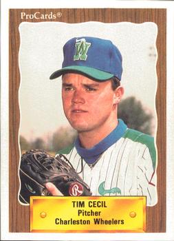 1990 ProCards #2233 Tim Cecil Front