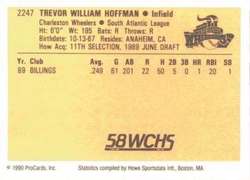 1990 ProCards #2247 Trevor Hoffman Back
