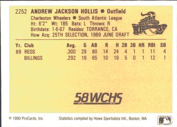 1990 ProCards #2252 Jack Hollis Back