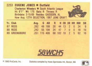 1990 ProCards #2253 Eugene Jones Back