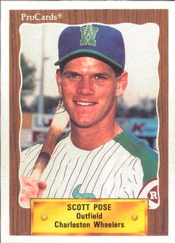 1990 ProCards #2255 Scott Pose Front