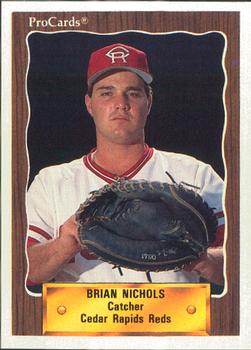 1990 ProCards #2326 Brian Nichols Front