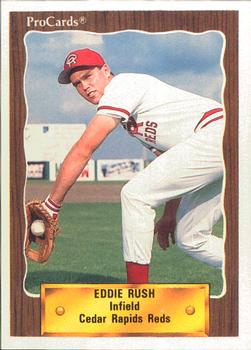 1990 ProCards #2329 Eddie Rush Front
