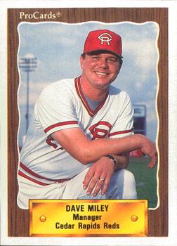 1990 ProCards #2337 Dave Miley Front