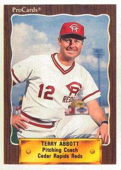 1990 ProCards #2338 Terry Abbott Front