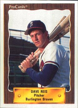 1990 ProCards #2347 Dave Reis Front