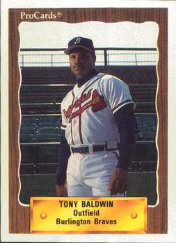 1990 ProCards #2361 Tony Baldwin Front