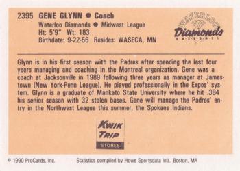 1990 ProCards #2395 Gene Glynn Back