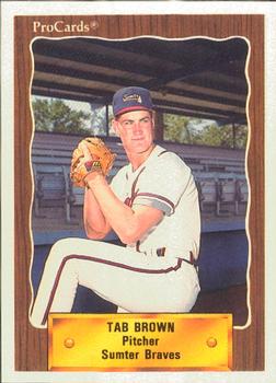 1990 ProCards #2425 Tab Brown Front