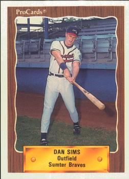 1990 ProCards #2448 Dan Sims Front