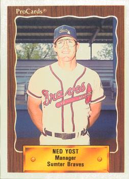 1990 ProCards #2450 Ned Yost Front