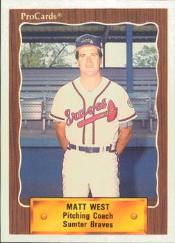1990 ProCards #2451 Matt West Front