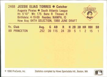 1990 ProCards #2468 Jessie Torres Back