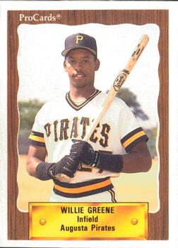 1990 ProCards #2470 Willie Greene Front