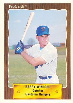 1990 ProCards #2525 Barry Winford Front