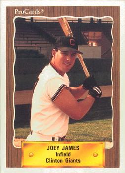 1990 ProCards #2554 Joey James Front
