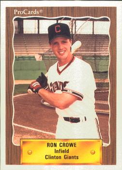 1990 ProCards #2557 Ron Crowe Front