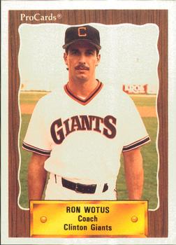 1990 ProCards #2567 Ron Wotus Front