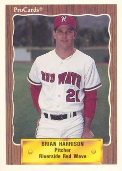 1990 ProCards #2601 Brian Harrison Front