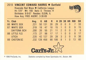 1990 ProCards #2619 Vince Harris Back