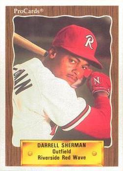1990 ProCards #2620 Darrell Sherman Front