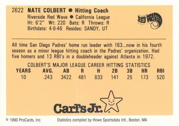 1990 ProCards #2622 Nate Colbert Back