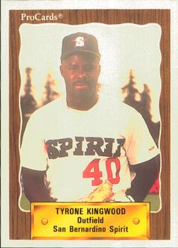 1990 ProCards #2644 Tyrone Kingwood Front