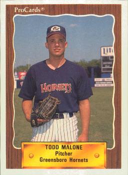 1990 ProCards #2659 Todd Malone Front