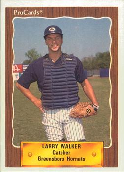 1990 ProCards #2667 Larry Walker Front