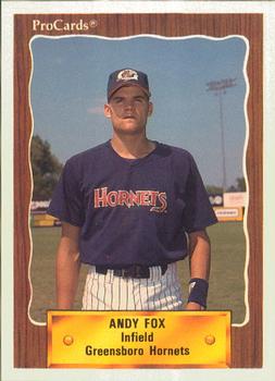 1990 ProCards #2668 Andy Fox Front