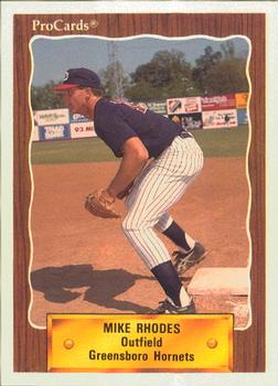 1990 ProCards #2676 Mike Rhodes Front