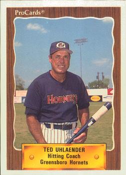 1990 ProCards #2682 Ted Uhlaender Front
