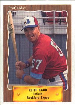 1990 ProCards #2704 Keith Kaub Front