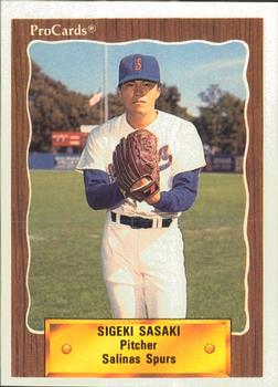 1990 ProCards #2719 Shigeki Sasaki Front