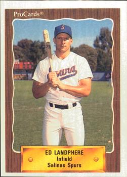 1990 ProCards #2728 Ed Landphere Front