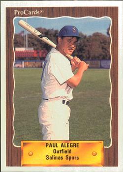 1990 ProCards #2729 Paul Alegre Front