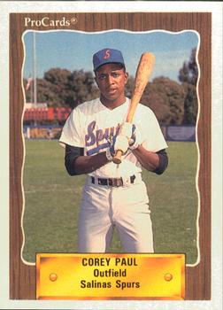 1990 ProCards #2733 Corey Paul Front