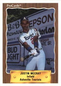 1990 ProCards #2756 Justin McCray Front