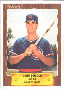 1990 ProCards #3043 John Dericco Front